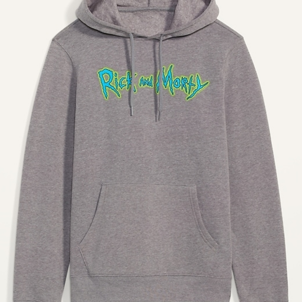 Rick and Morty Hooded Sweatshirt / Hoodie - Old Navy - Gray